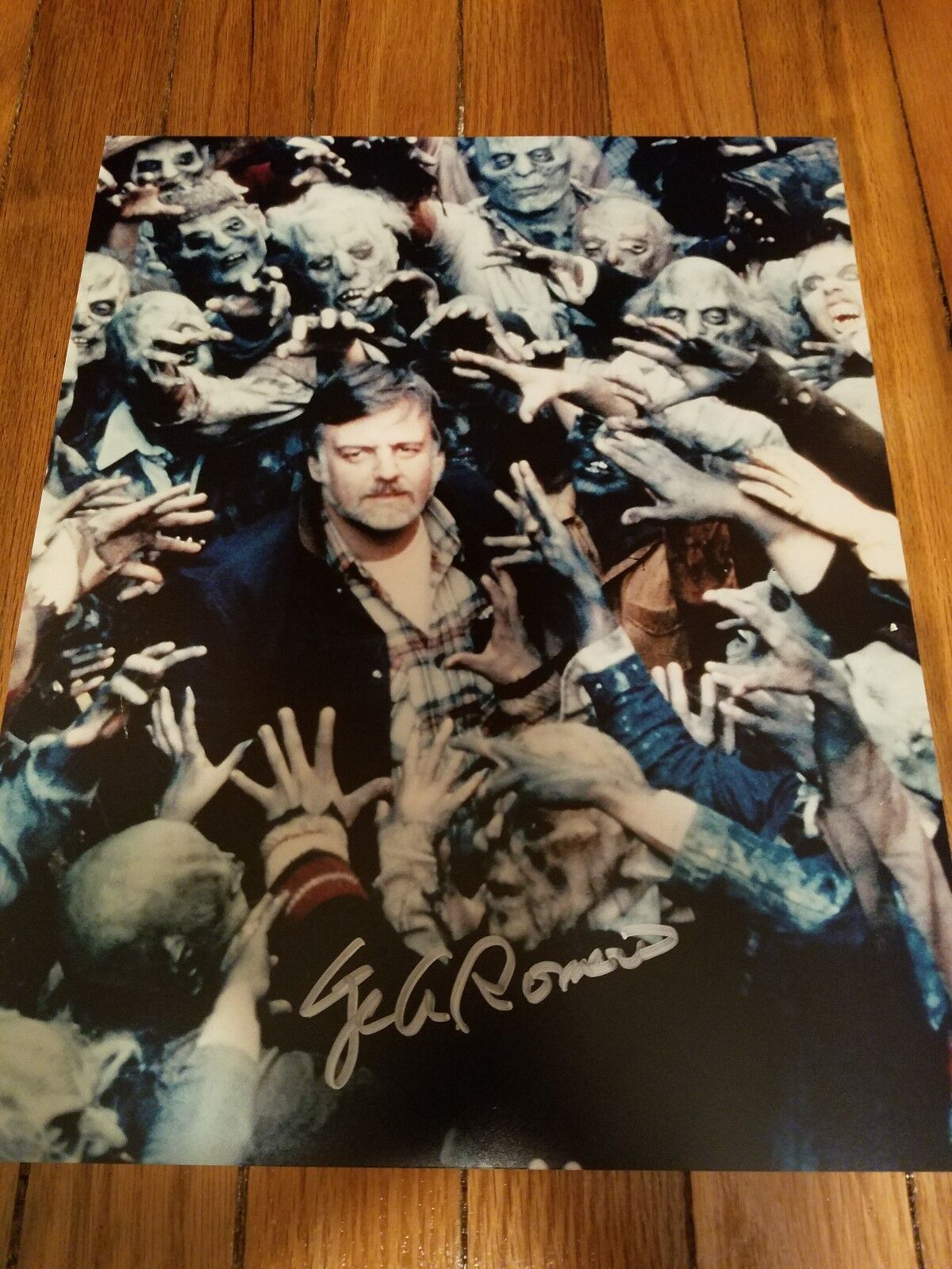 GEORGE ROMERO NIGHT OF THE LIVING DEAD SIGNED AUTOGRAPHED COLOR Photo Poster painting 11x14!!