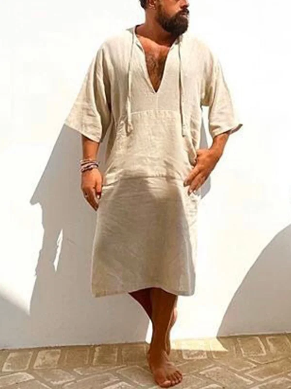 Mens Linen short kaftan