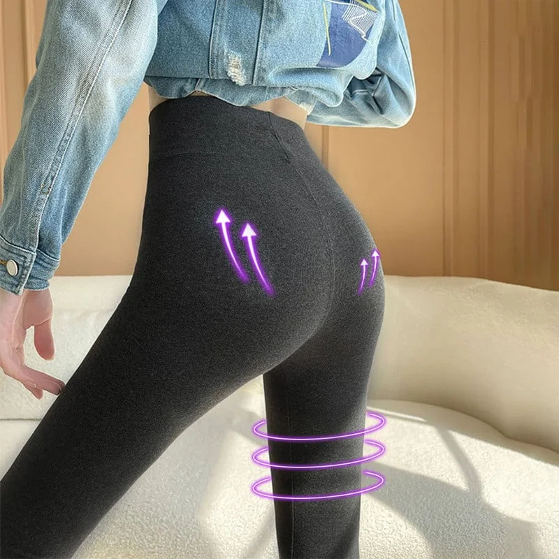 Soft Clouds Leggings Casual Warm Winter Solid Pants