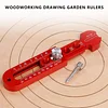 Aluminum Alloy Woodworking Compass Ruler Adjustable Metal Circle Ruler Circle Drawing Imperial Measurement Tool