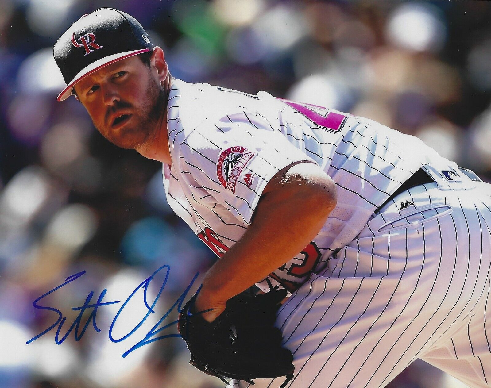 Signed 8x10 SCOTT OBERG Colorado Rockies Autographed Photo Poster painting- COA