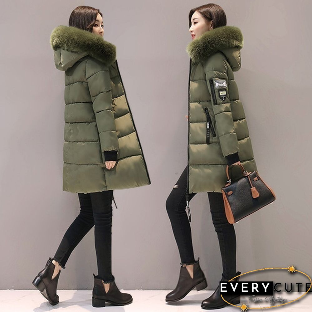 Winter Warm Long Coats Women Fashion Winter Long Fur Hooded Cotton Cotton-padded Jacket Warm Puffer Coats Jackets Warm Parkas