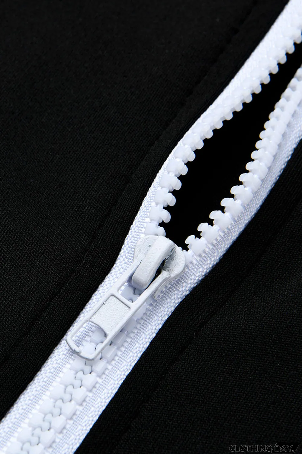 Black Fashion Casual Sportswear Zipper Collar Long Sleeve Regular Sleeve Patchwork Plus Size Set