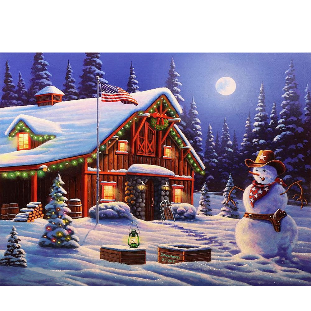 

Christmas Snow - Round Drill Diamond Painting - 50*40CM, 501 Original