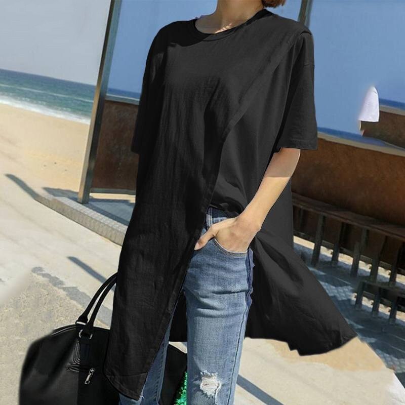 Blusas Solid Summer Tops Blouse Women Casual Cotton Short Sleeve O-Neck Women Shirts Bottoming Shirts Chic Sweet Clothing 10142
