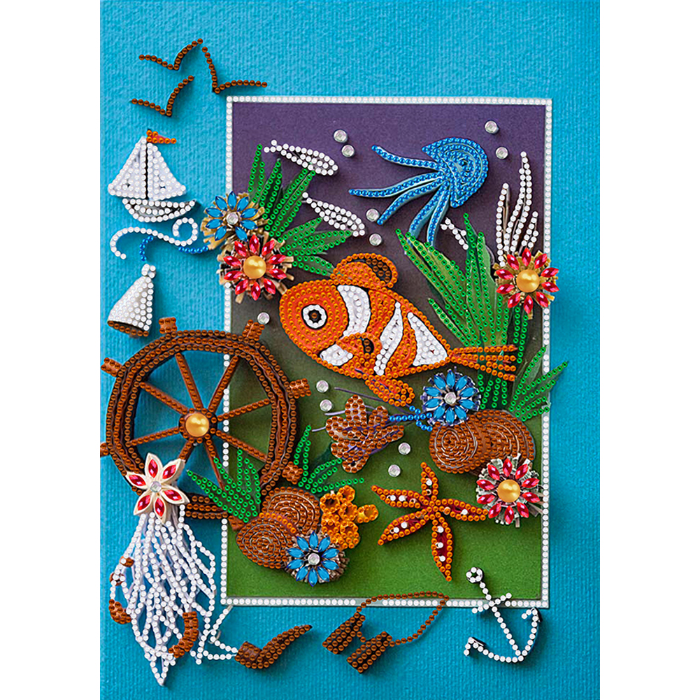 

Flower Quilling Paper Clownfish - Special Shaped Diamond Painting - 30*40CM, 501 Original