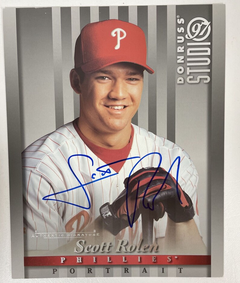 Scott Rolen Signed Autographed 1997 Donruss Studio 8x10 Photo Poster painting Philadelphia Phillies - COA Matching Holograms