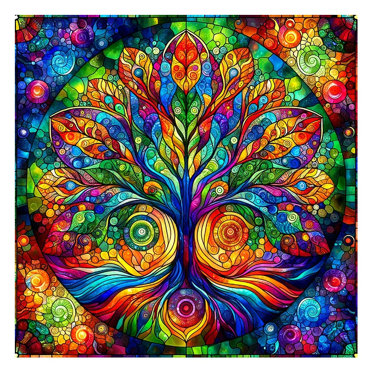 Abstract Tree Of Life30*30CM(Canvas)  Full Round Drill Diamond Painting gbfke