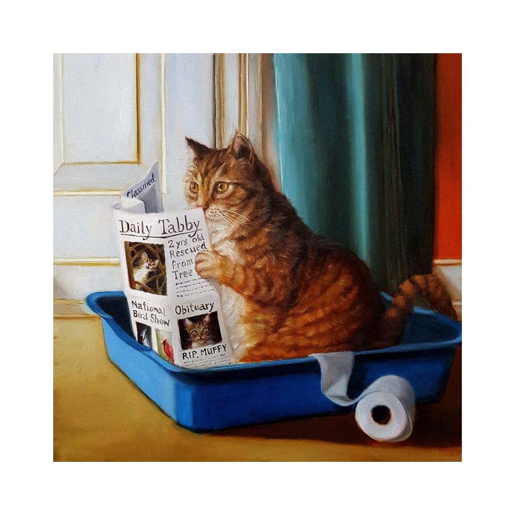 

Leisurely Cat - Round Drill Diamond Painting - 40*40CM, 501 Original