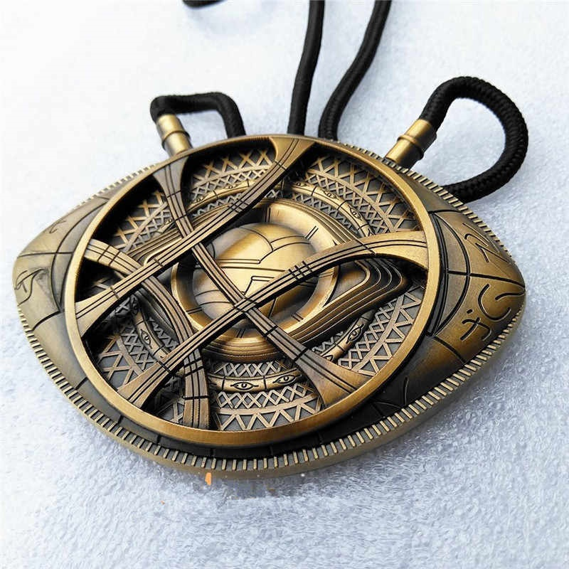 Doctor Strange Dr Stephen Eye Of Agamotto Amulet Pendant Necklace Cosplay Prop