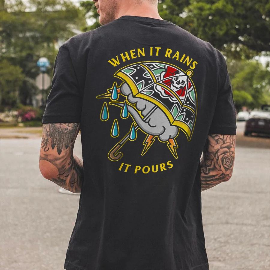 When It Rains It Pours Printed Men's T-shirt