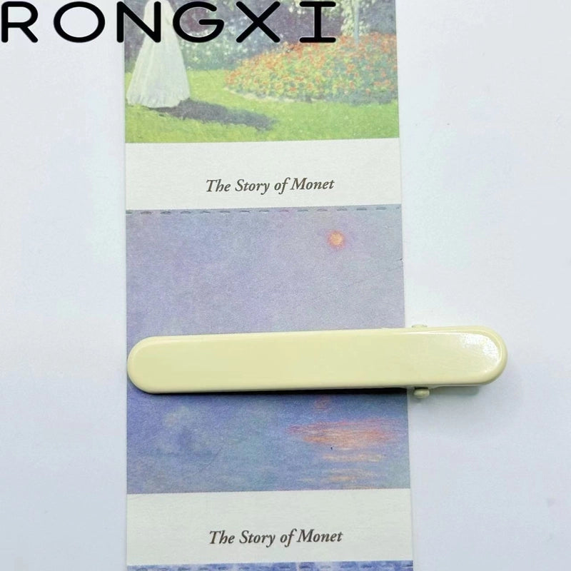 6cm Stick Clip Thin Round Head Solid Duckbill Clip Shiny Seamless Hair Clip Handmade DIY Material Side Clip Hair Clip