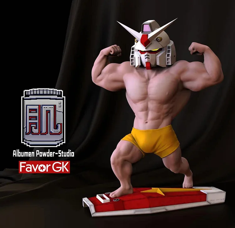 Muscle Show Series RX-78-2 Gundam with LED - Mobile Suit Gundam SEED Resin Statue - Albumen Powder Studios [Pre-Order]-shopify
