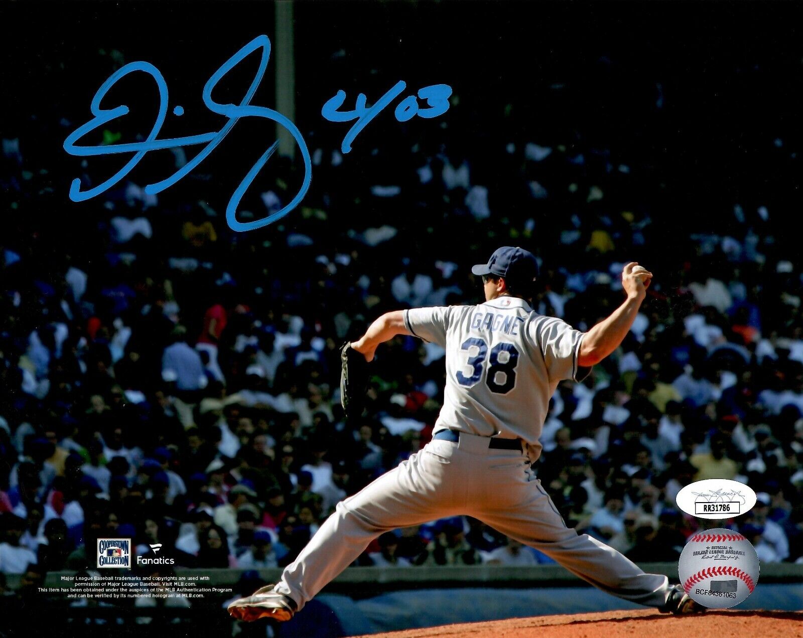 Eric Gagne autographed signed inscribed 8x10 Photo Poster painting MLB Los Angeles Dodgers JSA