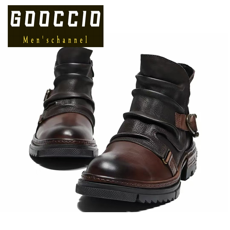 Retro British-Style Cowhide Chelsea Boots For Men BD-Series  