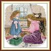 Daughter'S New Dress-14CT Stamped Cross Stitch 28*33cm/11.02*12.99in tapestrymarket