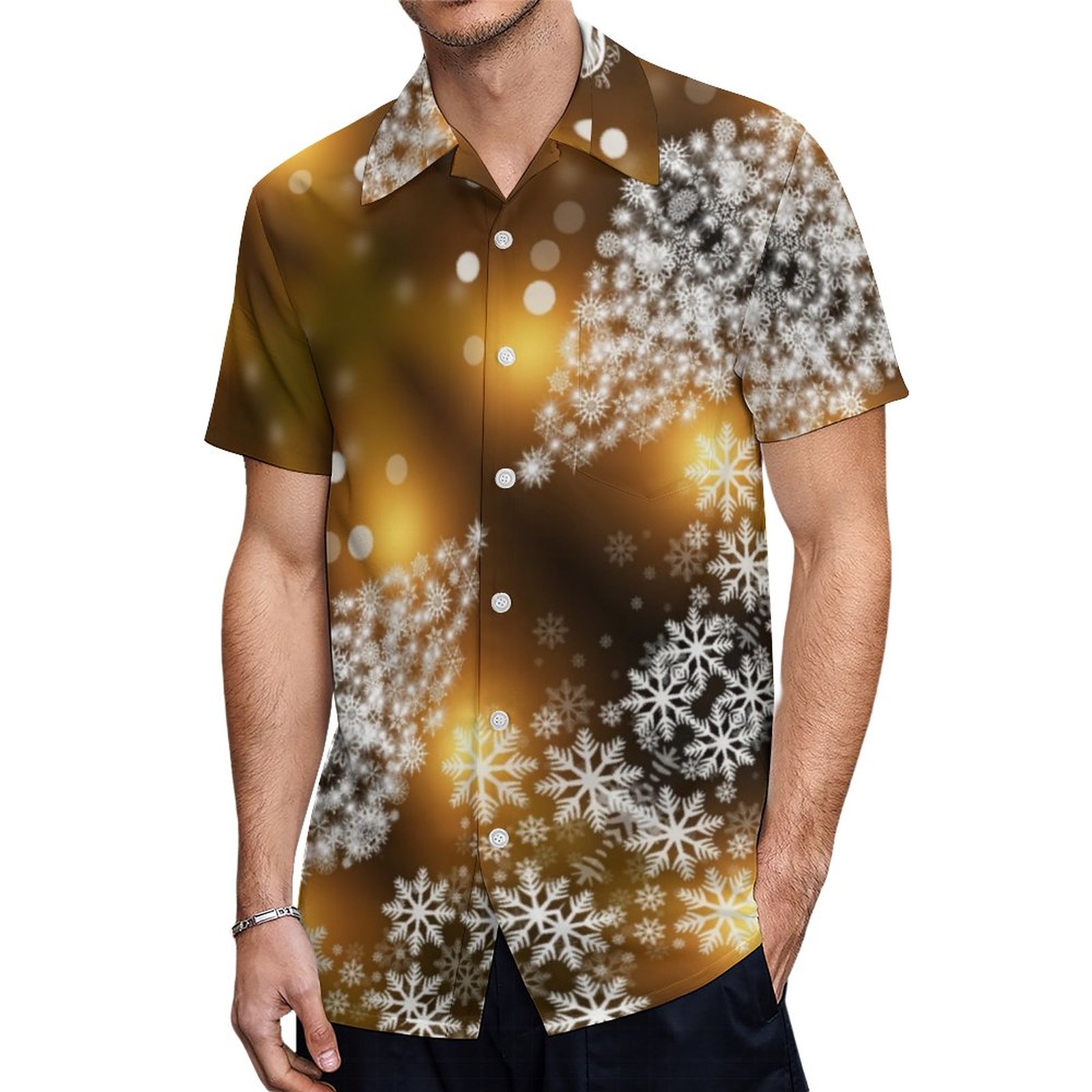 Blonde Broke Patterned White Logo Hawaiian Shirt Mens Button Down Plus Size Tropical Hawaii Beach Shirts