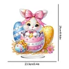(US Only)2D Flat Easter Bunny Egg DIY Double-Sided Diamond Painting Desktop Decorations