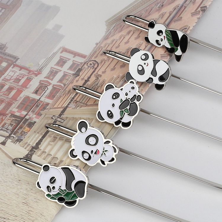 Adorable Bookmarks - Cute Panda Baby Bookmarks With Paperclips - 5Set