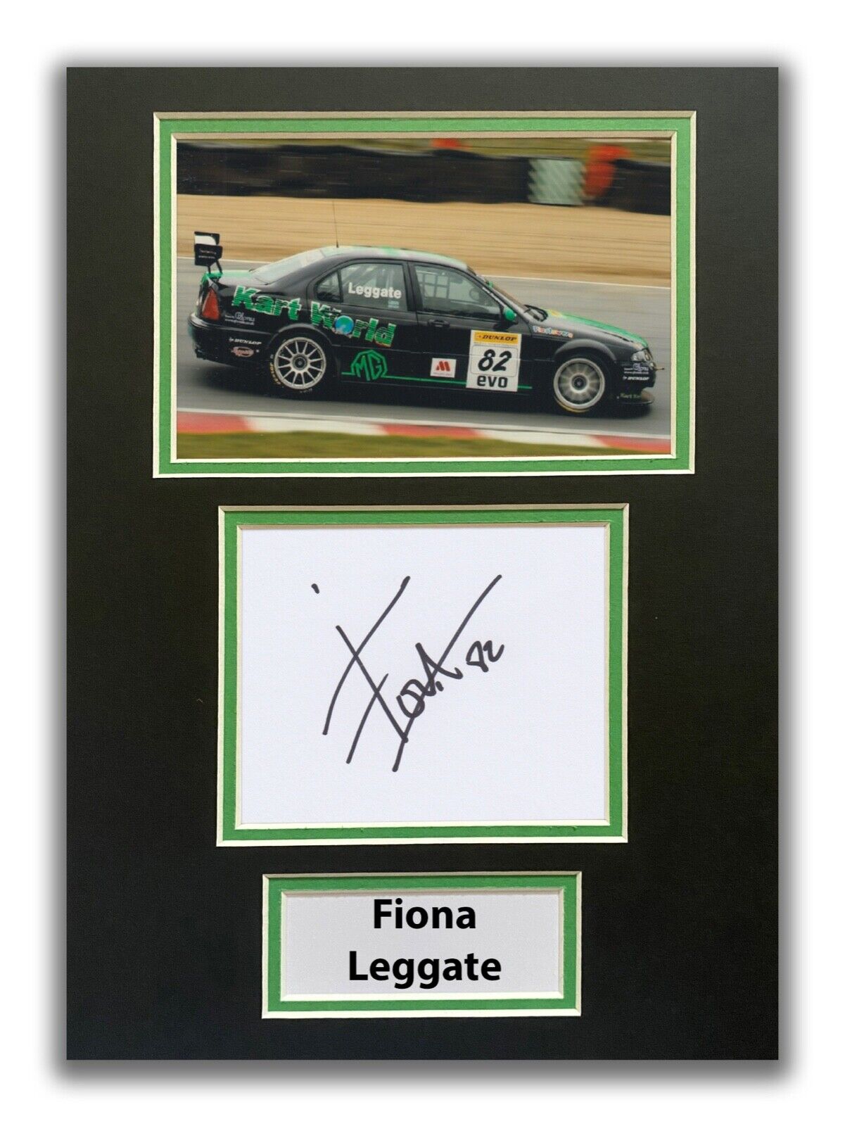 FIONA LEGGATE HAND SIGNED A4 MOUNTED Photo Poster painting DISPLAY - MG - TOURING CARS 1.