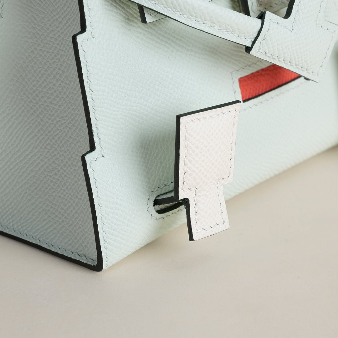 Kelly Doll Epsom  0V Gris ciment/ Z6 Malachite PHW