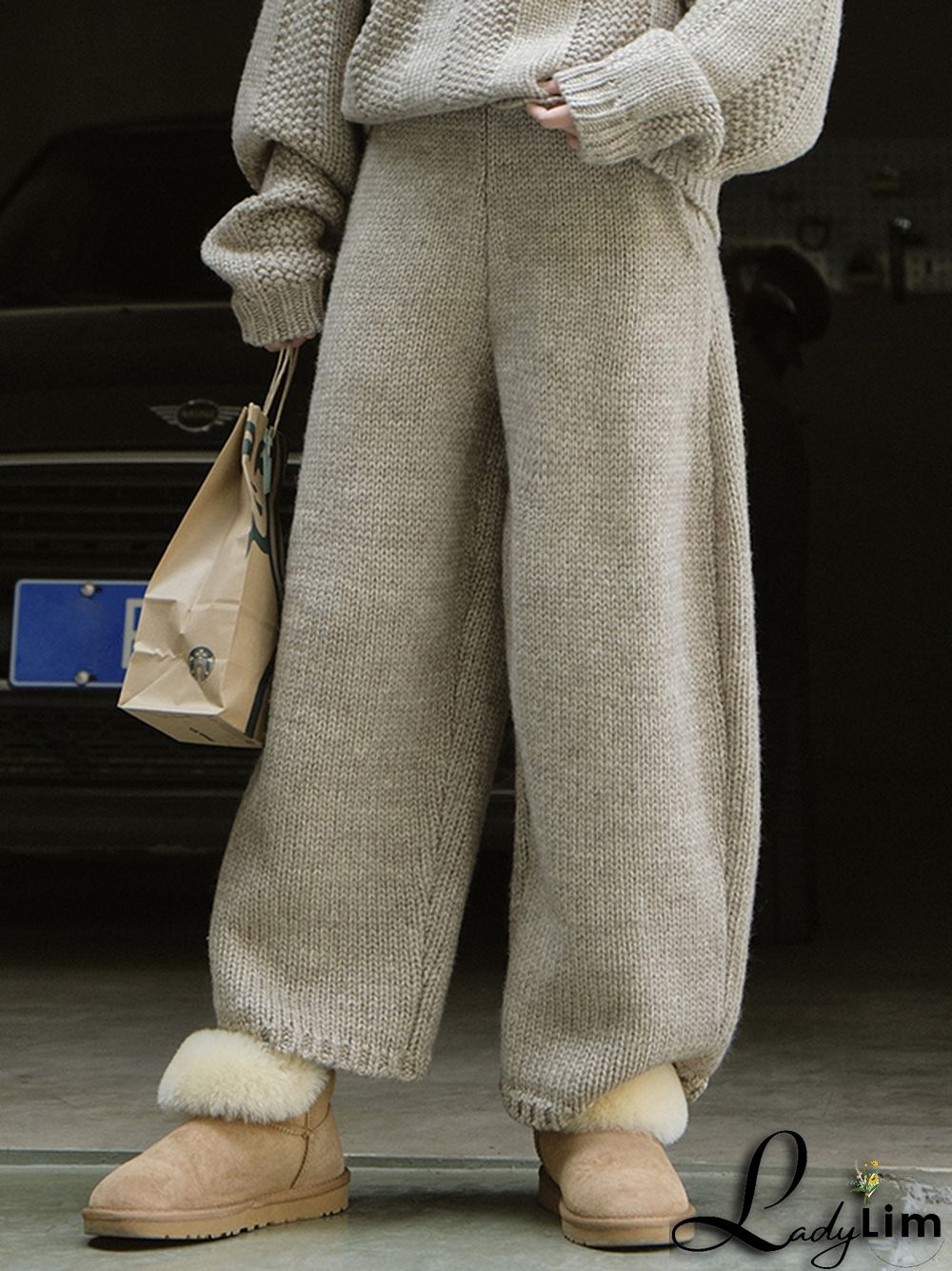 Casual Loose Wide Leg Solid Color Pants