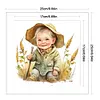 >SALE<Full Embroidery Eco-cotton Thread 18CT Printed Farm Baby Cross Stitch Kit25x25cm