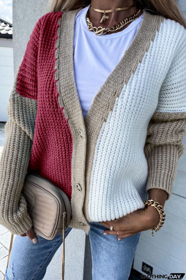 Block It Out Button Cardigan