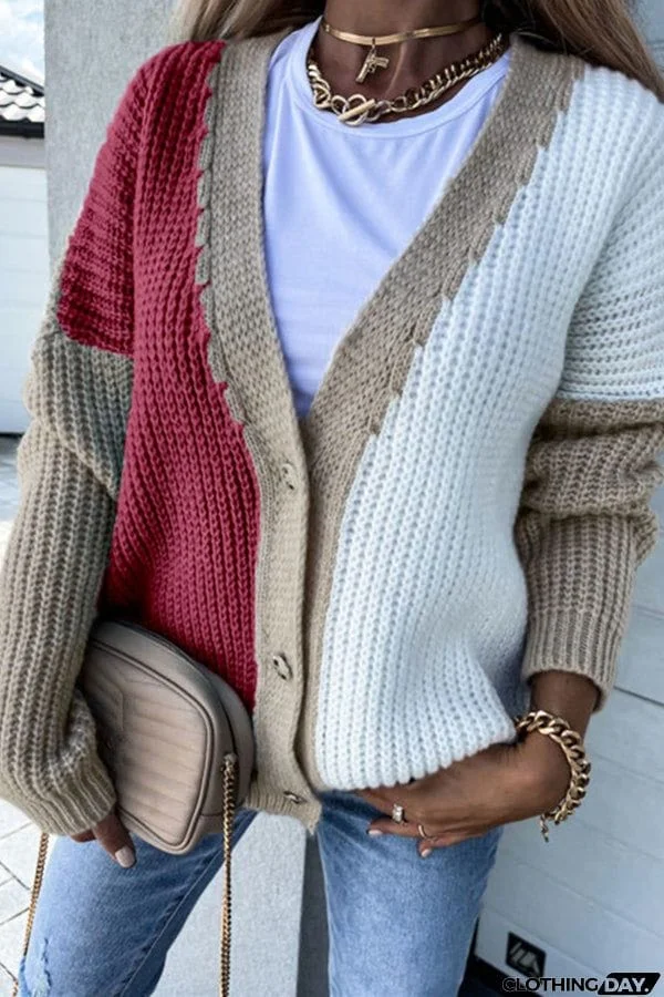 Block It Out Button Cardigan