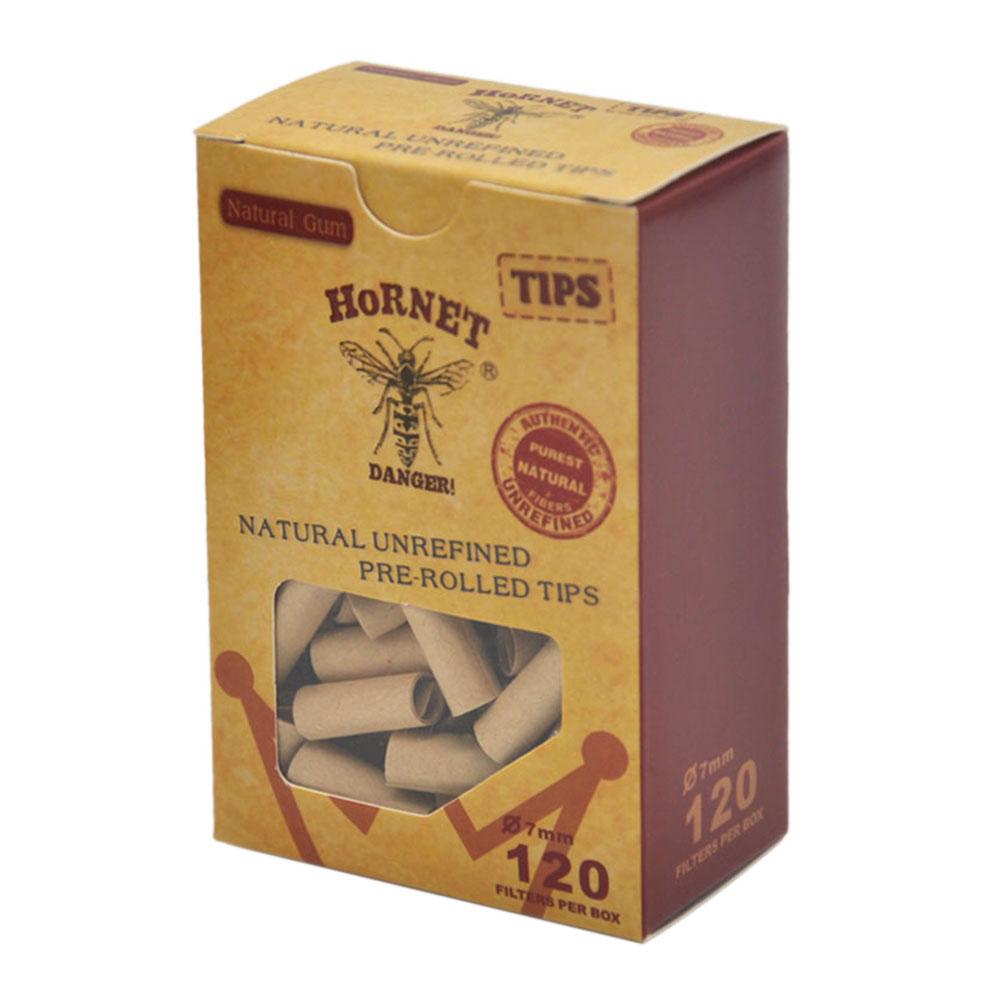 

Hornet 120Pcs Natural Unrefined Cigarette Filter Rolling Paper Tips, Light brown, 501 Original
