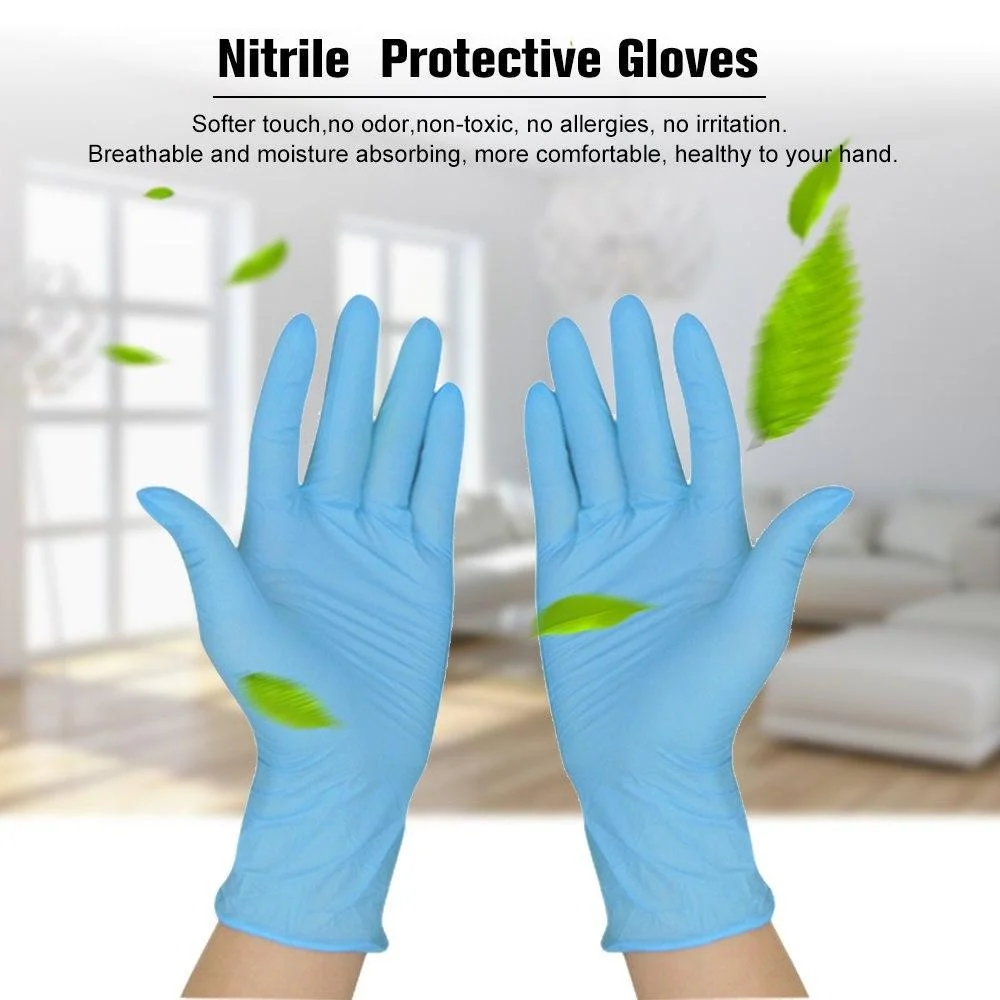 100Pcs Disposable Nitrile Protective Gloves