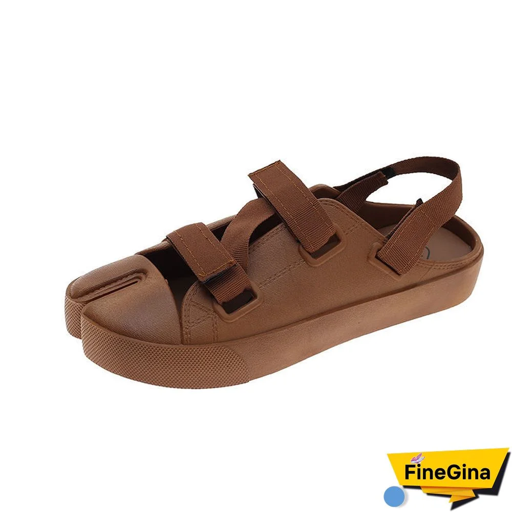 New Women Sandals Platform Leather Ladies Sandals Comfortable Flat Sandals Open Toe Beach Shoes Woman Footwear