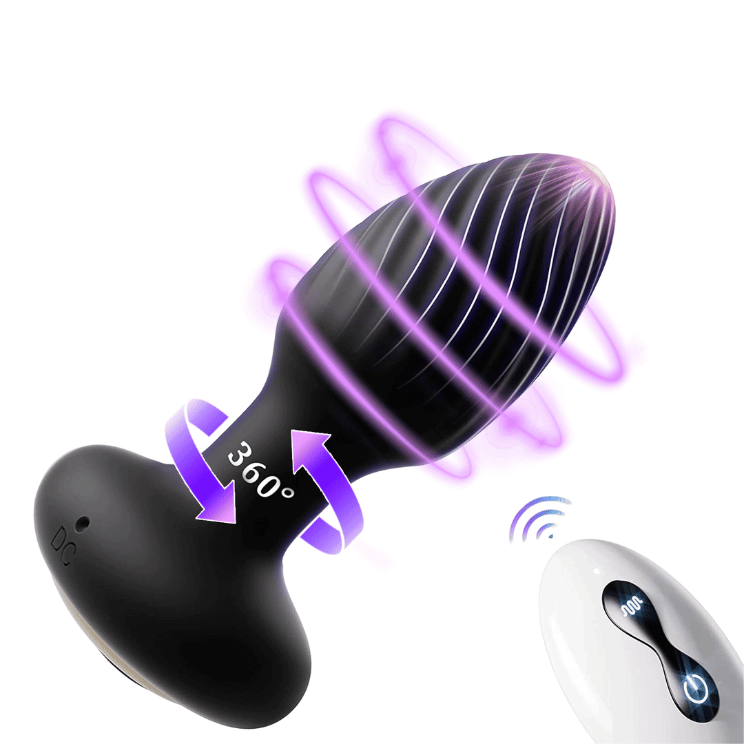 Noah - Wireless Remote Control Rotating & Vibrating Male Prostate Massager - Rose Toy