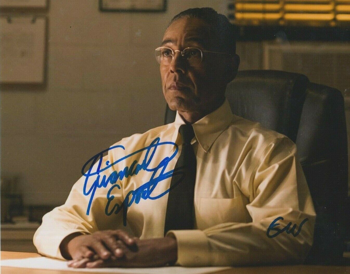 Giancarlo Esposito **HAND SIGNED** 8x10 Photo Poster painting (Breaking Bad) ~ AUTOGRAPHED