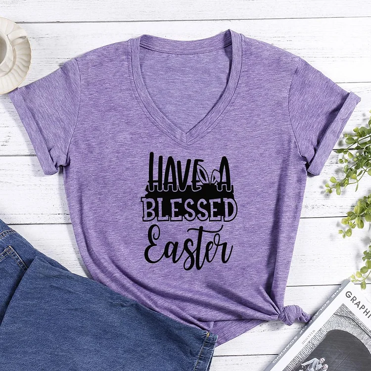 Easter V-neck T Shirt-Annaletters
