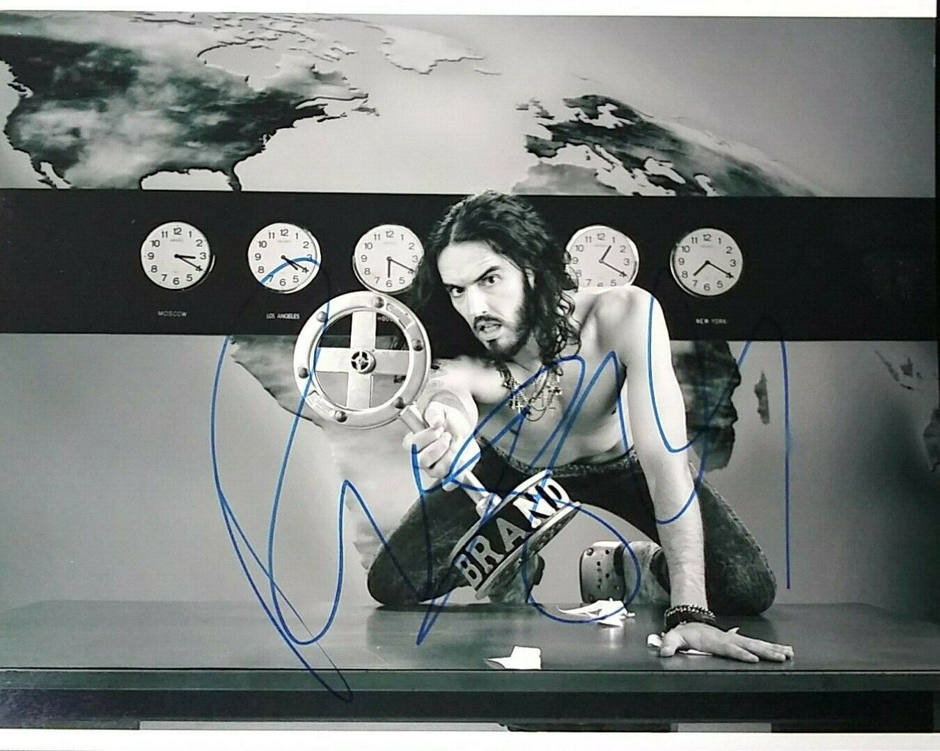 Russell Brand signed 8 x 10