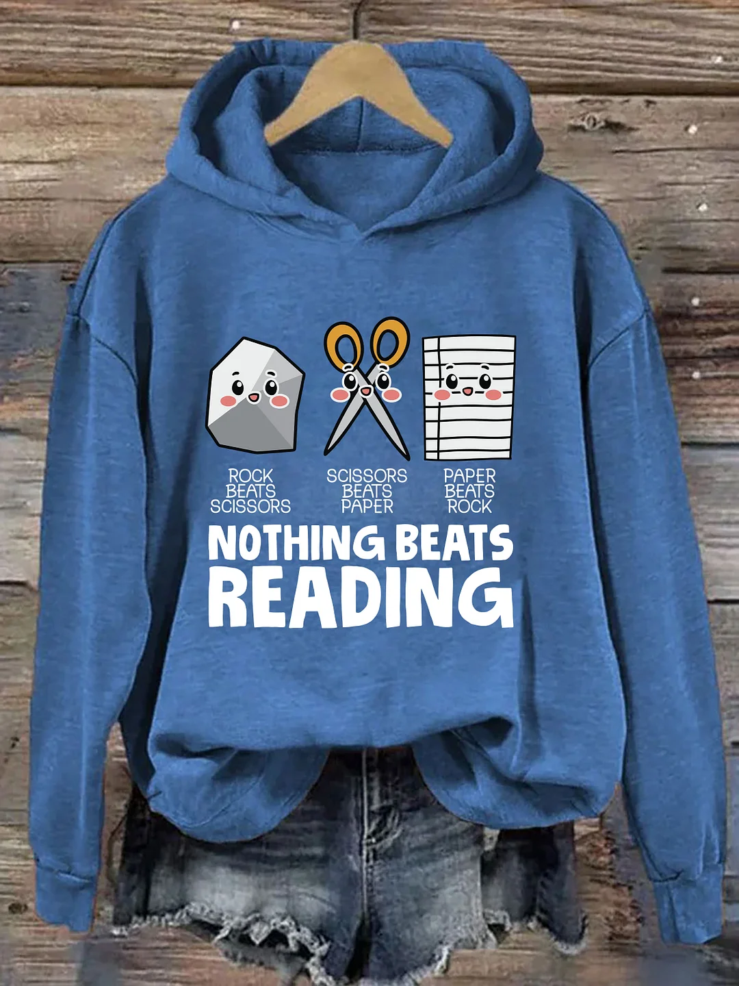 Rock Paper Scissor Reading Hoodie