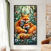 Diamond Painting-DIY Full Round Drill Fox Family(70*40 CM)