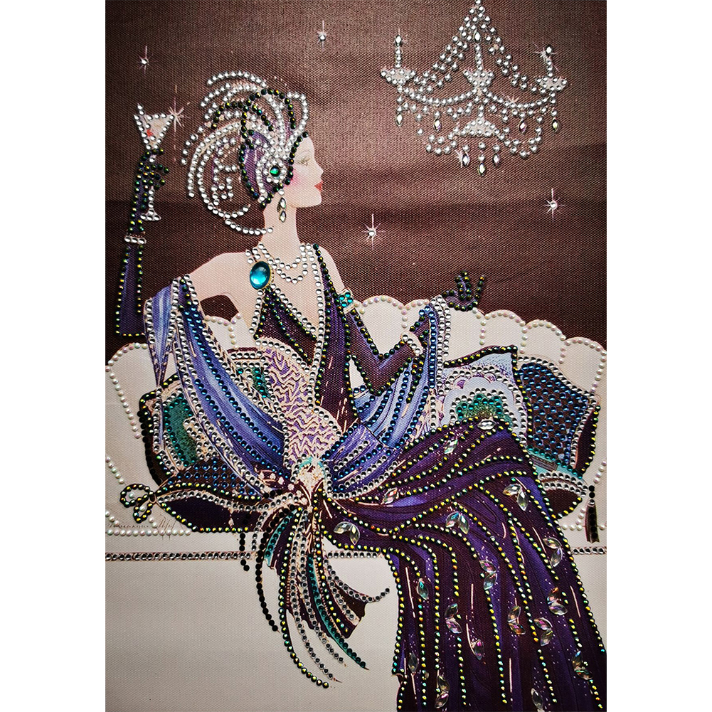 

Elegant Lady - Special Shaped Diamond Painting - 30*40CM, 501 Original