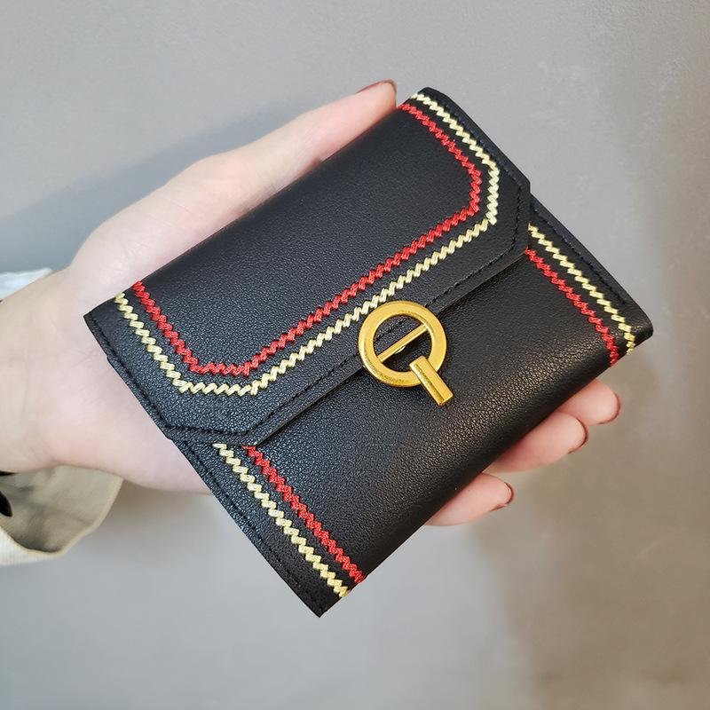 Woven Wallet Tri-fold Coin Purse