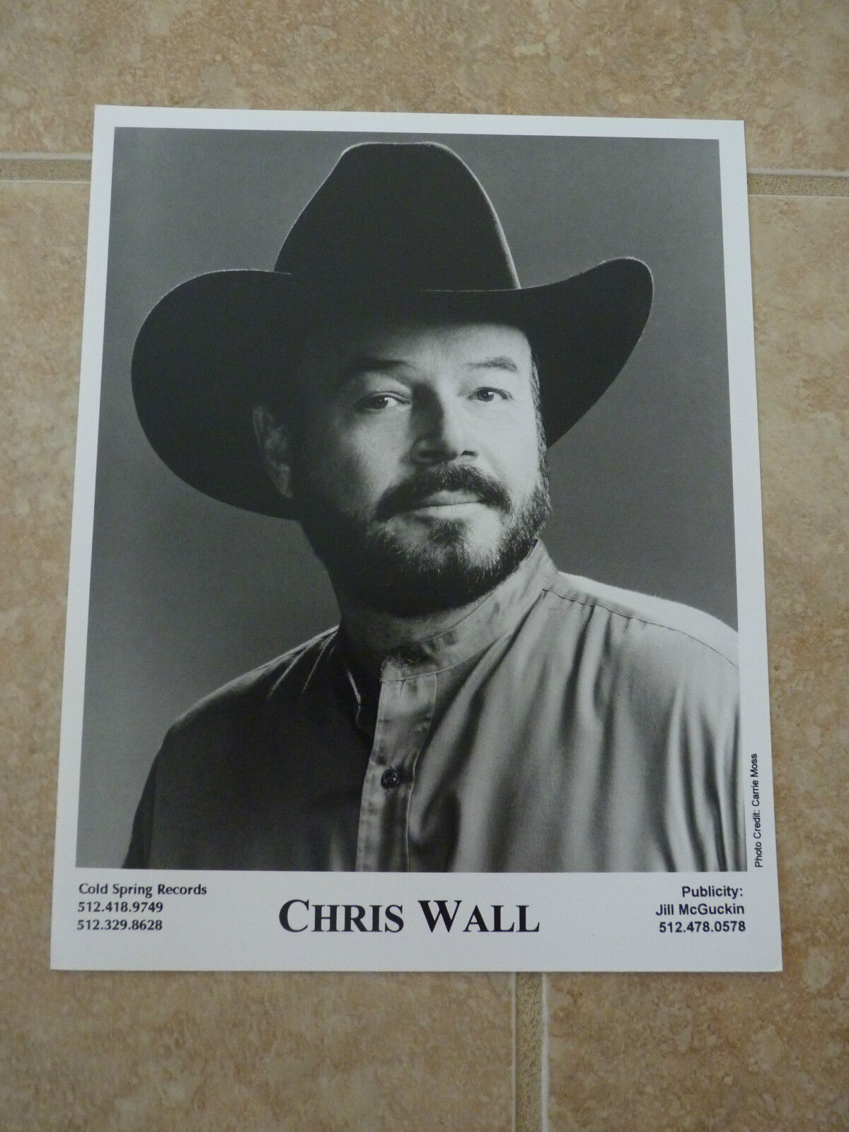 Chris Wall 8x10 B&W Publicity Picture Promo Photo Poster painting #2