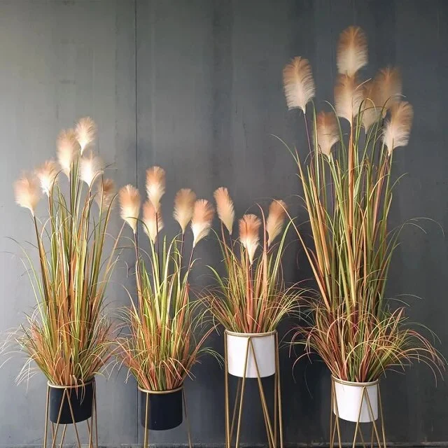 Athvotar green plant reed setaria bonsai Large artificial dried flower psia grass fake plants home garden wedding outdoor decor