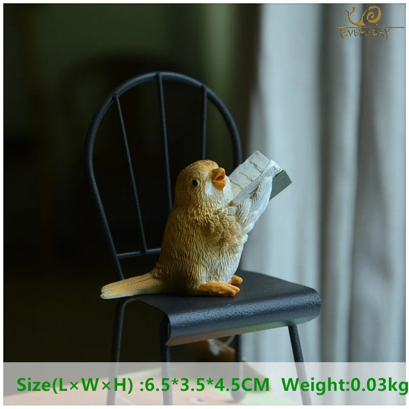 Everyday Collection Home Decoration Accessories Cute Animal Hedgehog Squirrel Rabbit Resin Miniature Figurines Birthday Gift