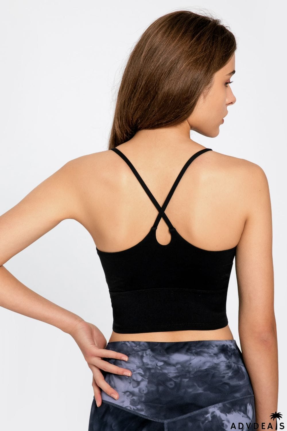 Crisscross Back Scoop Neck Sports Cami