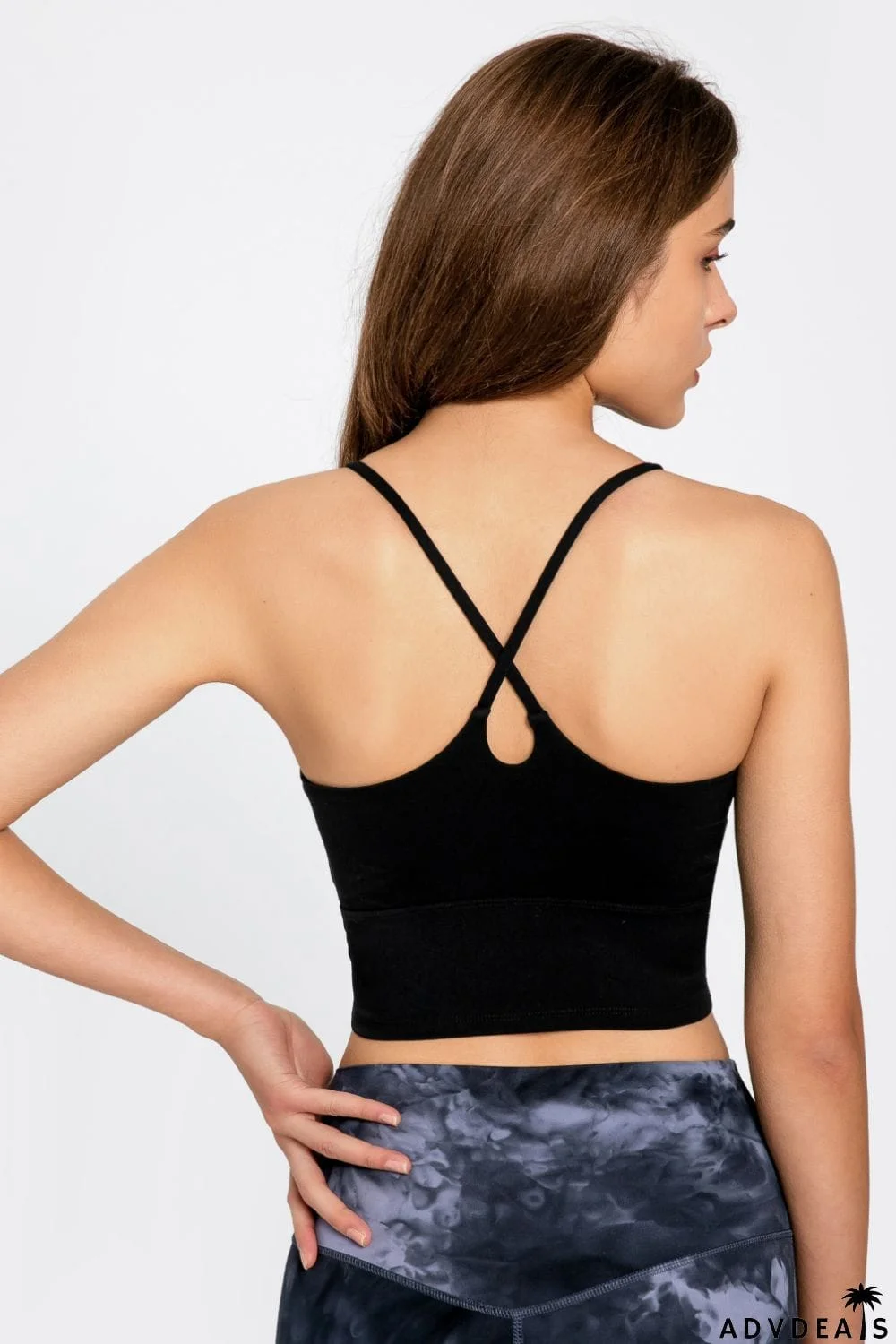 Crisscross Back Scoop Neck Sports Cami