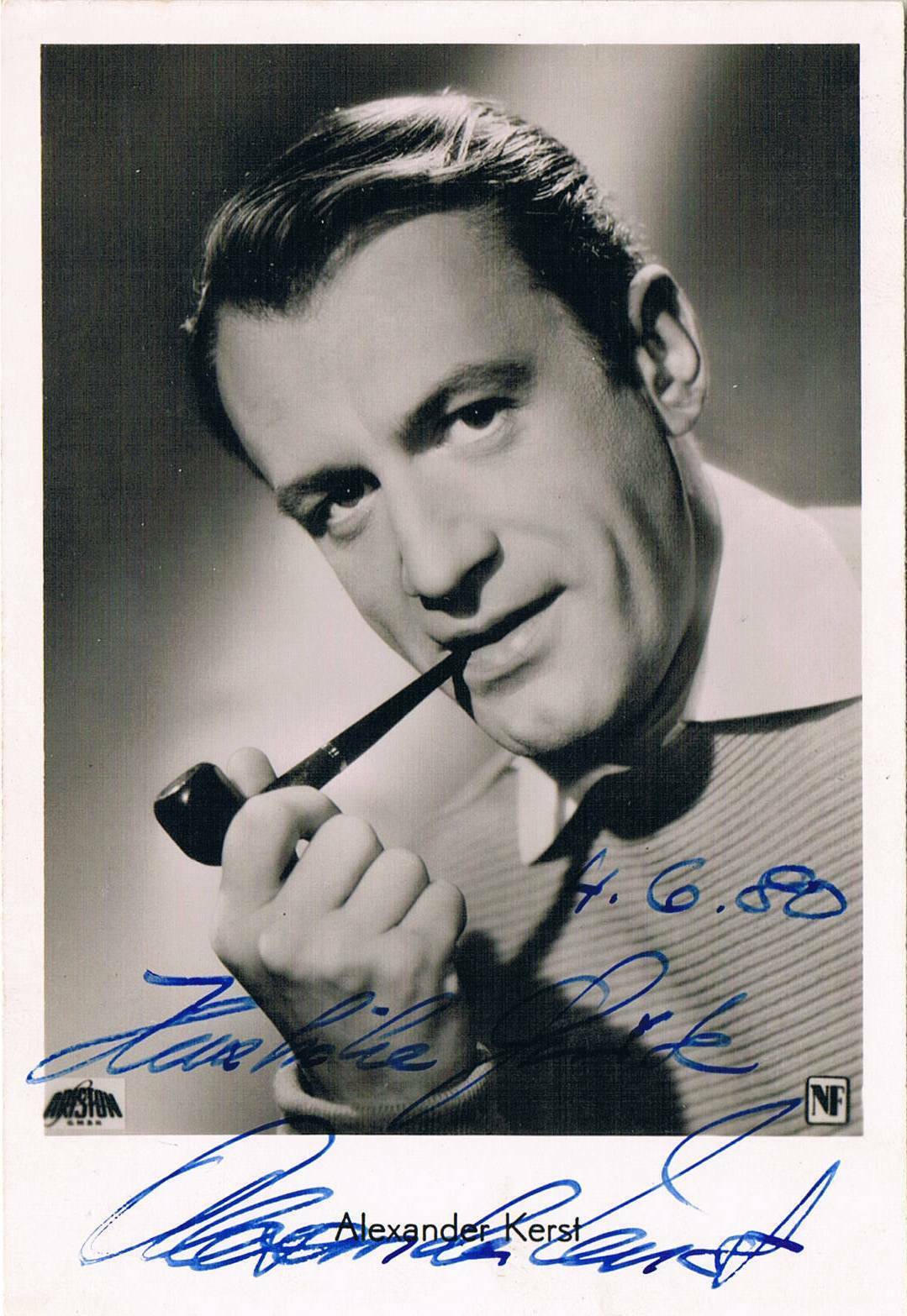 Alexander Kerst 1924-2010 autograph signed postcard Photo Poster painting 3.5x5.5 Austria actor