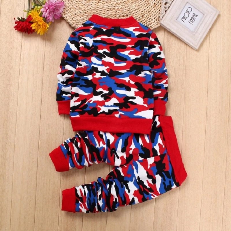 Infant Boys Girls Camouflage Military Sets Clothes