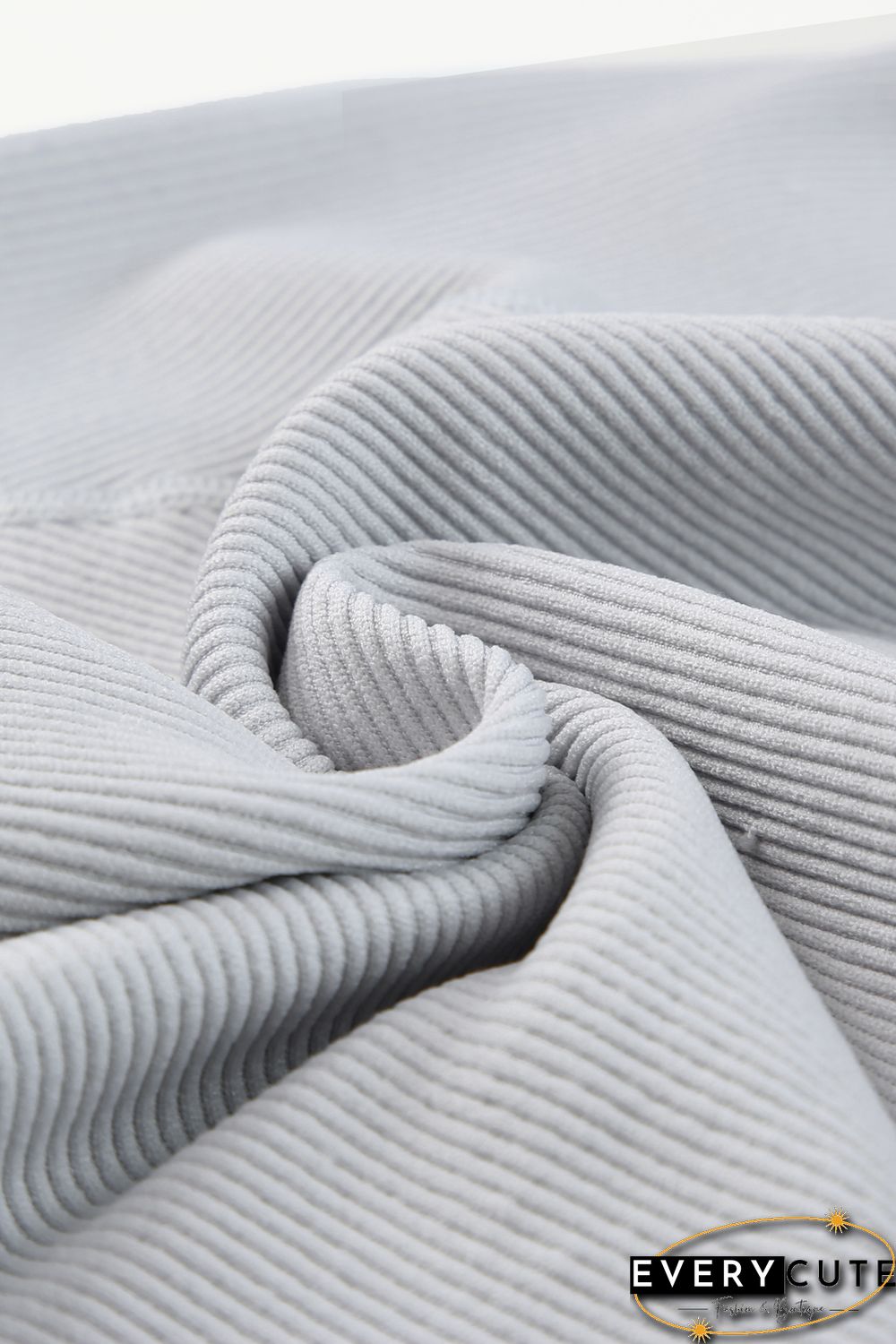 Gray Long Sleeve Seamless Crop Smoke