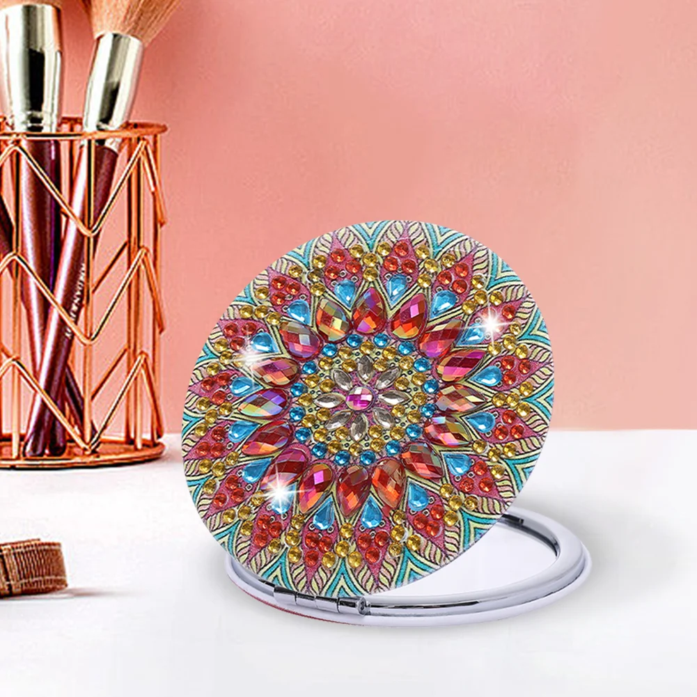 DIY Diamond Art Mosaic Makeup Mirror Paint by Number Kits Mandala