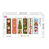 6pcs Merry Christmas 11 CT DIY Stamped Cross Stitch Bookmark Kit with Instruction Cross Stitch Kits Bookmarks for Book Lovers Reader Writers Gift 47x28cm